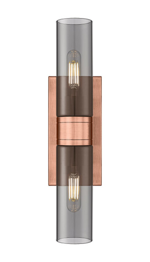 Downtown Urban Two Light Bath Vanity in Antique Copper (405|617-2W-AC-G617-8SM)