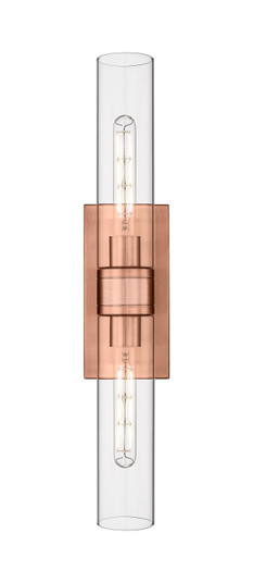 Downtown Urban LED Bath Vanity in Antique Copper (405|617-2W-AC-G617-11CL)