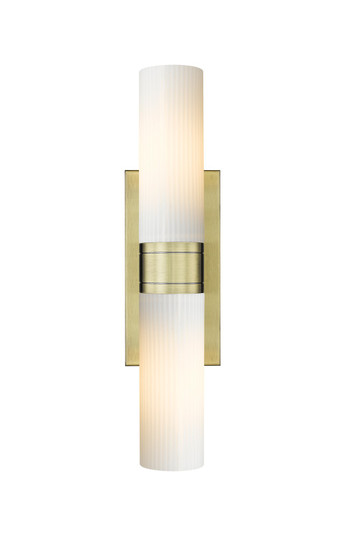 Downtown Urban Two Light Bath Vanity in Antique Brass (405|617-2W-AB-G617-8SWH)