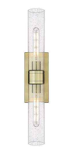 Downtown Urban Two Light Bath Vanity in Antique Brass (405|617-2W-AB-G617-11SCL)