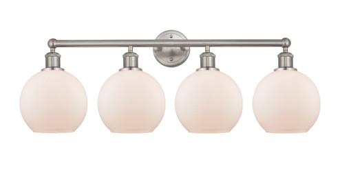 Edison Four Light Bath Vanity in Satin Nickel (405|616-4W-SN-G121-8)
