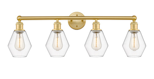 Edison Four Light Bath Vanity in Satin Gold (405|616-4W-SG-G652-6)