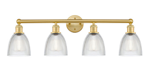 Edison Four Light Bath Vanity in Satin Gold (405|616-4W-SG-G382)