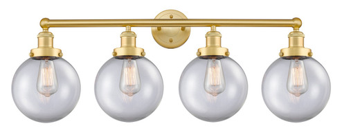Edison Four Light Bath Vanity in Satin Gold (405|616-4W-SG-G202-8)