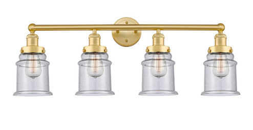 Edison Four Light Bath Vanity in Satin Gold (405|616-4W-SG-G182)