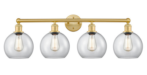 Edison Four Light Bath Vanity in Satin Gold (405|616-4W-SG-G122-8)