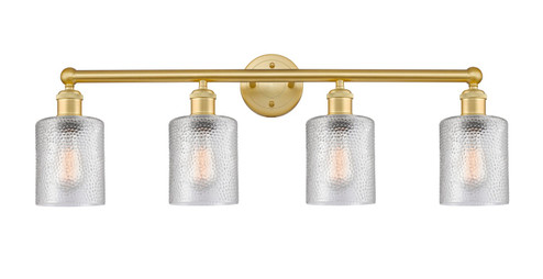 Edison Four Light Bath Vanity in Satin Gold (405|616-4W-SG-G112)
