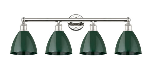 Edison Four Light Bath Vanity in Polished Nickel (405|616-4W-PN-MBD-75-GR)