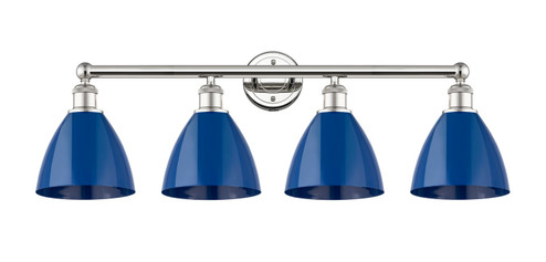 Edison Four Light Bath Vanity in Polished Nickel (405|616-4W-PN-MBD-75-BL)