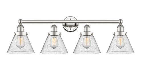 Edison Four Light Bath Vanity in Polished Nickel (405|616-4W-PN-G44)