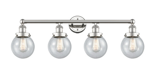 Edison Four Light Bath Vanity in Polished Nickel (405|616-4W-PN-G204-6)