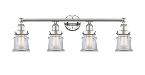 Edison Four Light Bath Vanity in Polished Nickel (405|616-4W-PN-G182S)