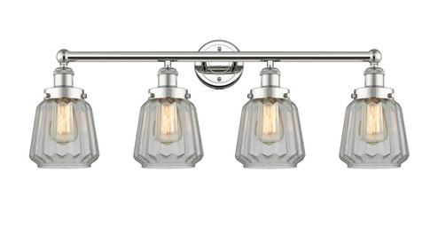 Edison Four Light Bath Vanity in Polished Nickel (405|616-4W-PN-G142)
