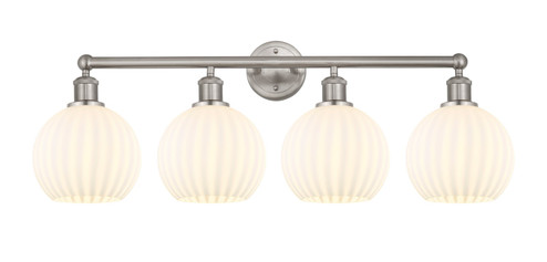 Edison Four Light Bath Vanity in Polished Nickel (405|616-4W-PN-G1213-8)