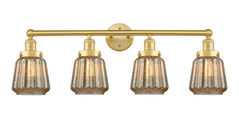 Edison Four Light Bath Vanity in Polished Chrome (405|616-4W-PC-G142)