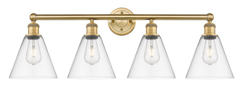 Edison Four Light Bath Vanity in Brushed Brass (405|616-4W-BB-GBC-82)