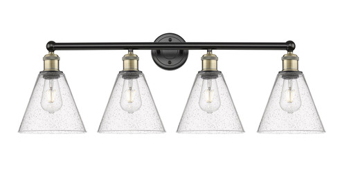 Edison Four Light Bath Vanity in Black Antique Brass (405|616-4W-BAB-GBC-84)