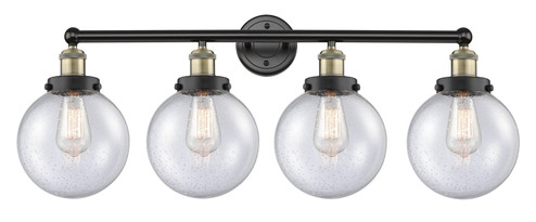 Edison Four Light Bath Vanity in Black Antique Brass (405|616-4W-BAB-G204-8)