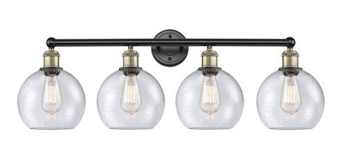 Edison Four Light Bath Vanity in Black Antique Brass (405|616-4W-BAB-G124-8)
