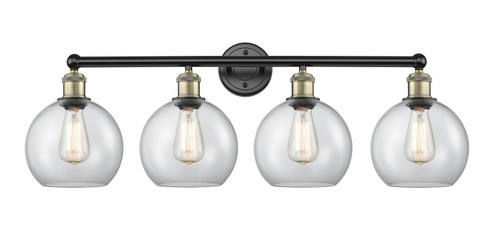 Edison Four Light Bath Vanity in Black Antique Brass (405|616-4W-BAB-G122-8)