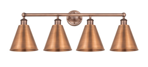 Edison Four Light Bath Vanity in Antique Copper (405|616-4W-AC-MBC-8-AC)