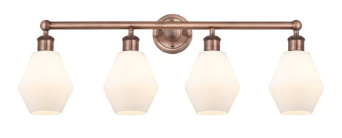 Edison Four Light Bath Vanity in Antique Copper (405|616-4W-AC-G651-6)