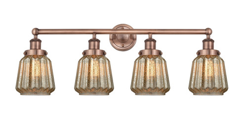 Edison Four Light Bath Vanity in Antique Copper (405|616-4W-AC-G146)