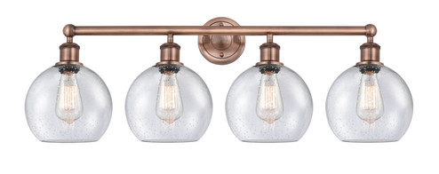 Edison Four Light Bath Vanity in Antique Copper (405|616-4W-AC-G124-8)