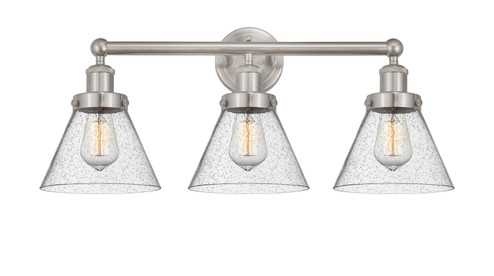 Edison Three Light Bath Vanity in Brushed Satin Nickel (405|616-3W-SN-G44)