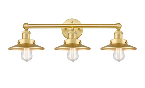 Edison Three Light Bath Vanity in Satin Gold (405|616-3W-SG-M4-SG)