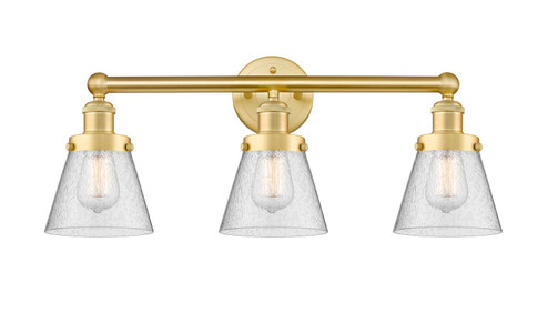 Edison Three Light Bath Vanity in Satin Gold (405|616-3W-SG-G64)