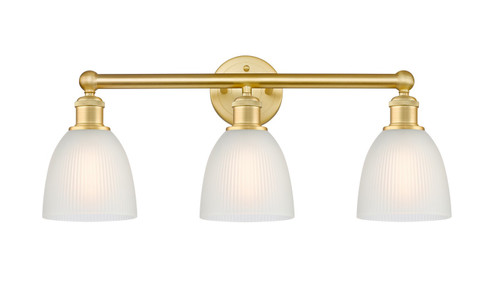 Edison Three Light Bath Vanity in Satin Gold (405|616-3W-SG-G381)