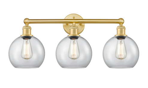 Edison Three Light Bath Vanity in Satin Gold (405|616-3W-SG-G122-8)