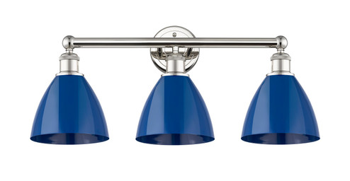 Edison Three Light Bath Vanity in Polished Nickel (405|616-3W-PN-MBD-75-BL)