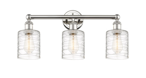 Edison Three Light Bath Vanity in Polished Nickel (405|616-3W-PN-G1113)