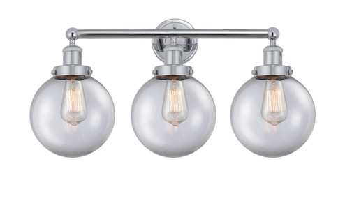 Edison Three Light Bath Vanity in Polished Chrome (405|616-3W-PC-G202-8)