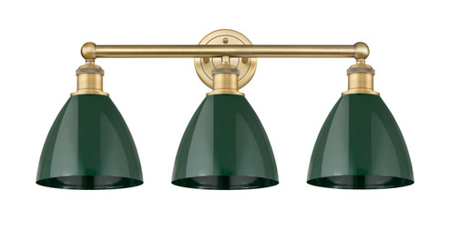 Edison Three Light Bath Vanity in Brushed Brass (405|616-3W-BB-MBD-75-GR)