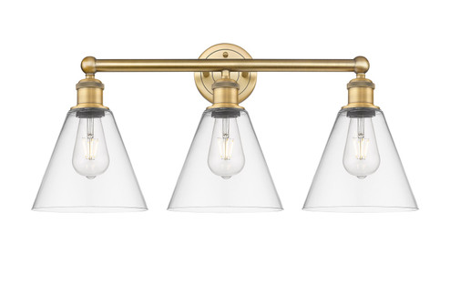 Edison Three Light Bath Vanity in Brushed Brass (405|616-3W-BB-GBC-82)