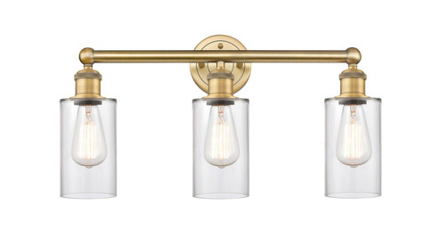 Edison Three Light Bath Vanity in Brushed Brass (405|616-3W-BB-G802)