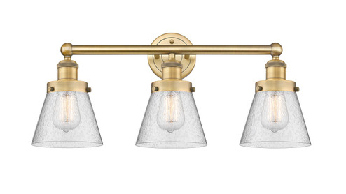 Edison Three Light Bath Vanity in Brushed Brass (405|616-3W-BB-G64)