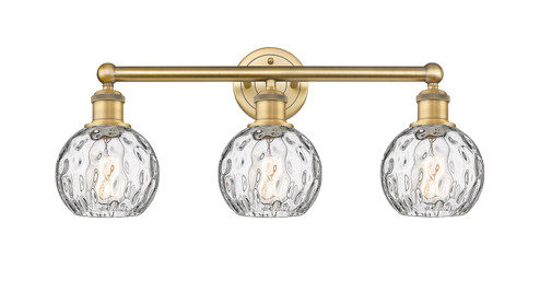 Edison Three Light Bath Vanity in Brushed Brass (405|616-3W-BB-G1215-6)