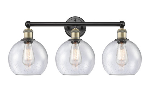 Edison Three Light Bath Vanity in Black Antique Brass (405|616-3W-BAB-G124-8)