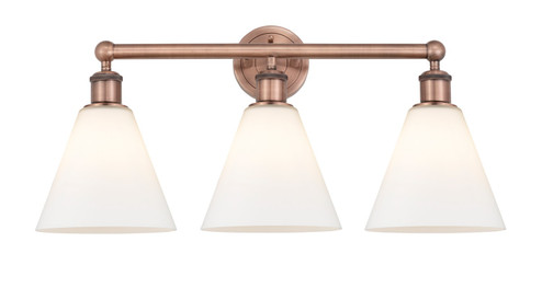 Edison Three Light Bath Vanity in Antique Copper (405|616-3W-AC-GBC-81)