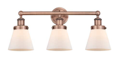 Edison Three Light Bath Vanity in Antique Copper (405|616-3W-AC-G61)