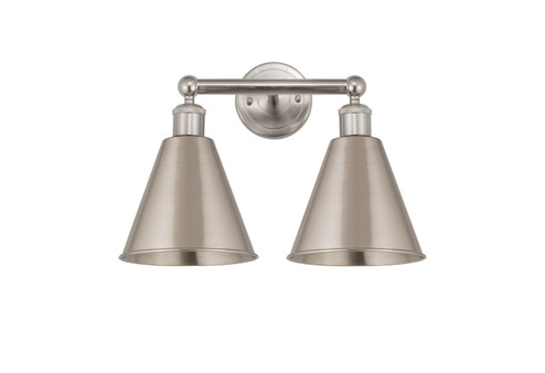 Edison Two Light Bath Vanity in Satin Nickel (405|616-2W-SN-MBC-8-SN)