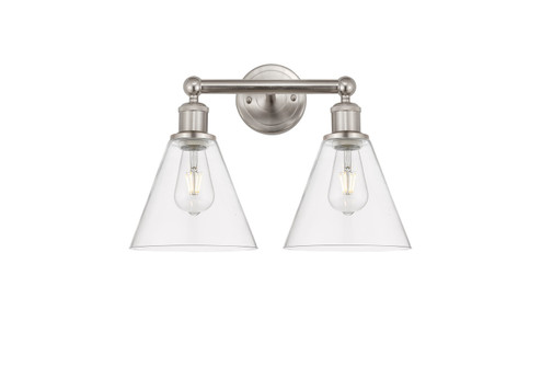 Edison Two Light Bath Vanity in Satin Nickel (405|616-2W-SN-GBC-82)