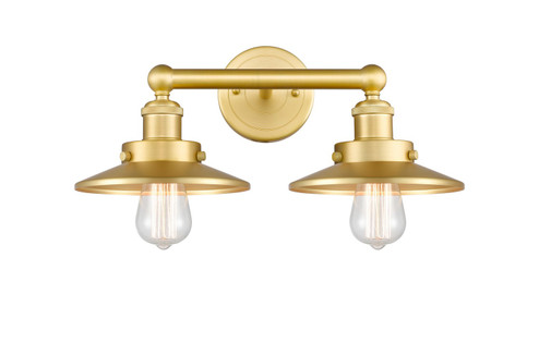 Edison Two Light Bath Vanity in Satin Gold (405|616-2W-SG-M4-SG)