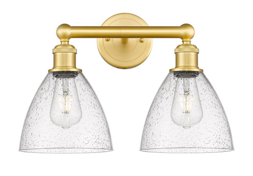 Edison Two Light Bath Vanity in Satin Gold (405|616-2W-SG-GBD-754)