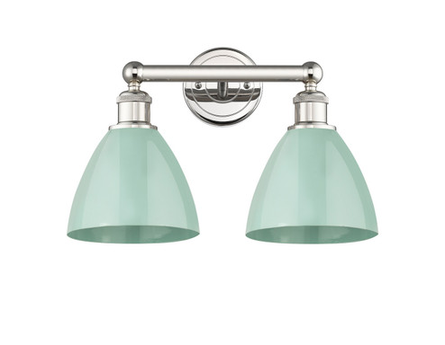Edison Two Light Bath Vanity in Polished Nickel (405|616-2W-PN-MBD-75-SF)