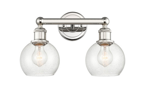 Edison Two Light Bath Vanity in Polished Nickel (405|616-2W-PN-G124-6)
